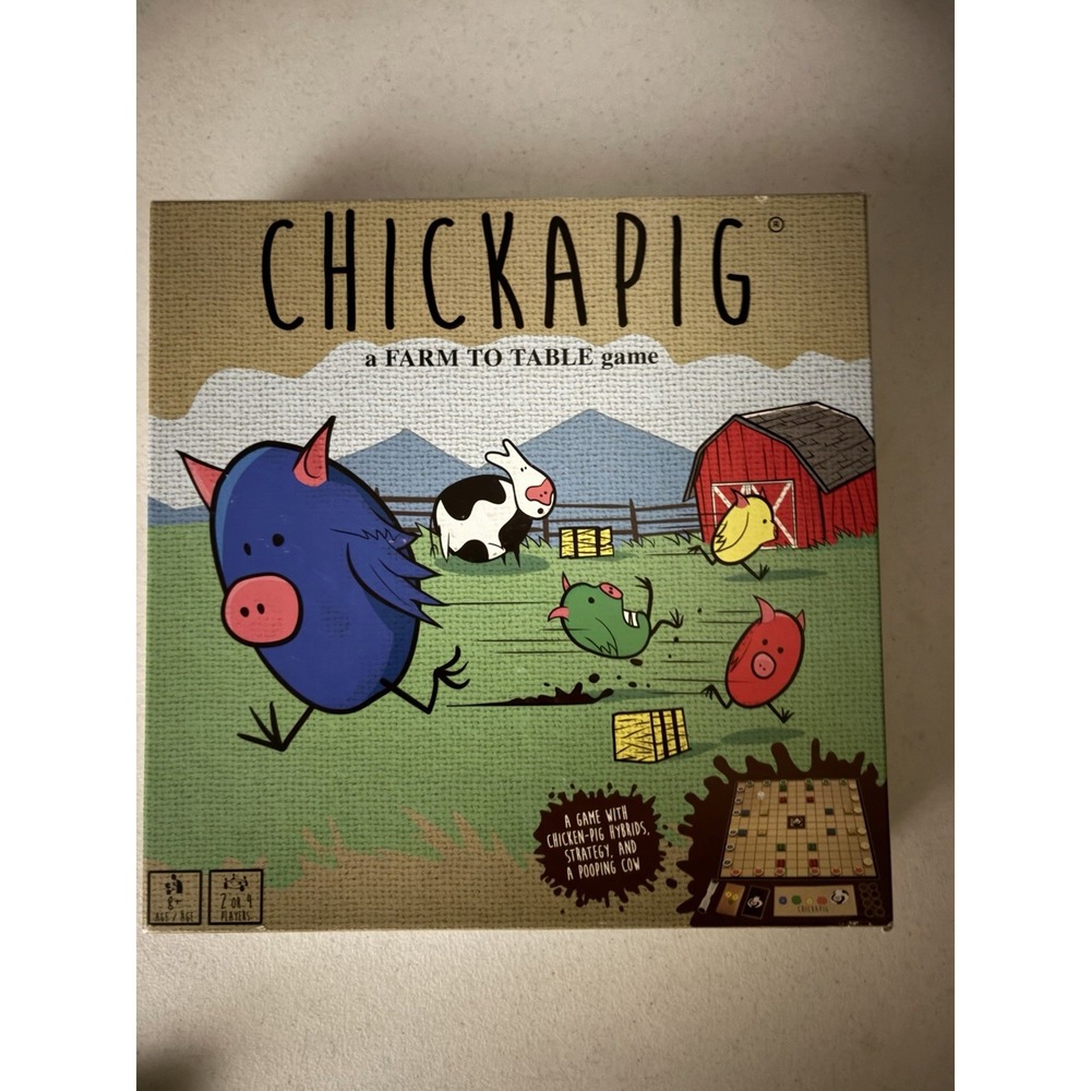 Chickapig Strategic Board Game Family Friendly Game For 2 or 4 Players
